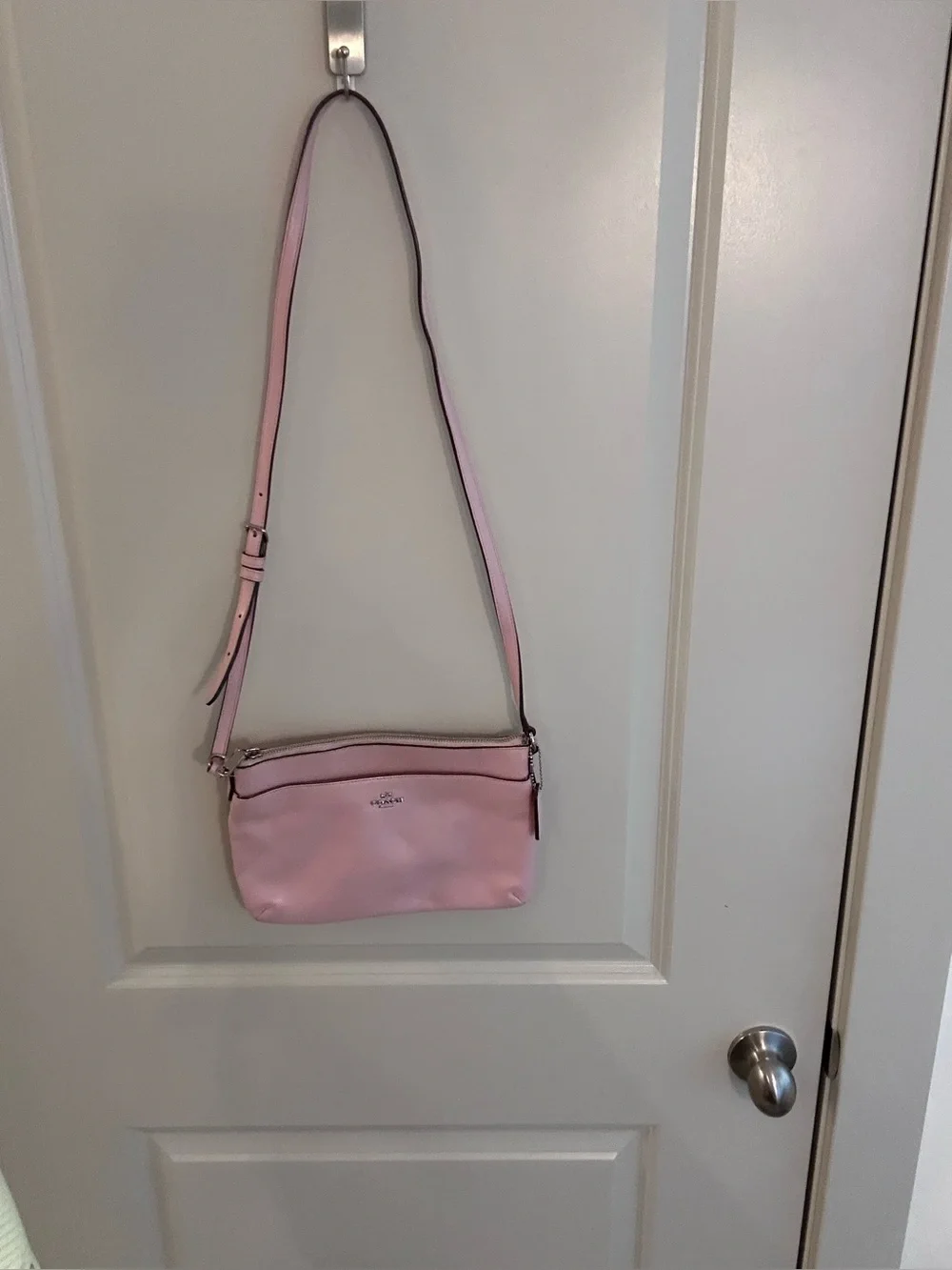 Coach Pale Pink Leather Crossbody Bag